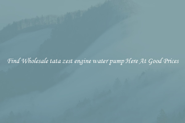 Find Wholesale tata zest engine water pump Here At Good Prices
