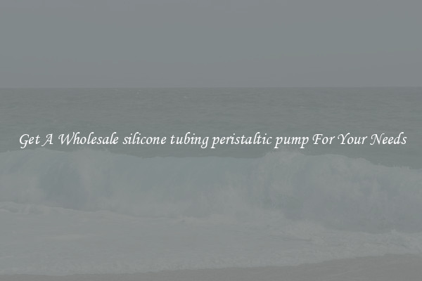 Get A Wholesale silicone tubing peristaltic pump For Your Needs