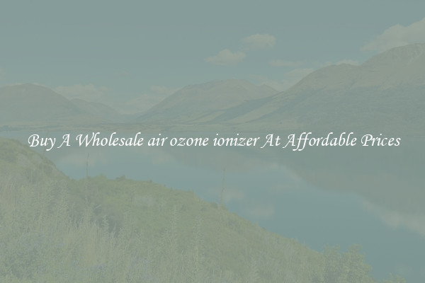 Buy A Wholesale air ozone ionizer At Affordable Prices