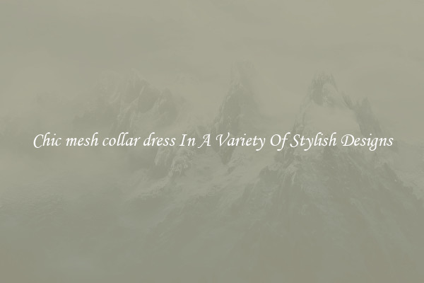 Chic mesh collar dress In A Variety Of Stylish Designs