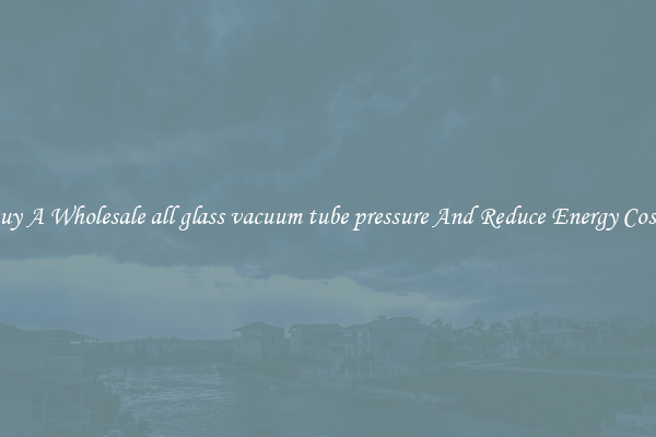 Buy A Wholesale all glass vacuum tube pressure And Reduce Energy Costs