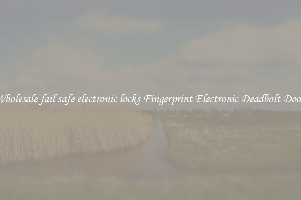Wholesale fail safe electronic locks Fingerprint Electronic Deadbolt Door 
