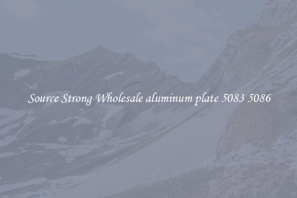 Source Strong Wholesale aluminum plate 5083 5086