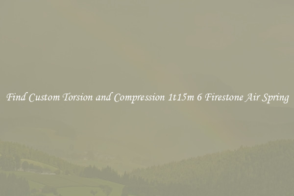 Find Custom Torsion and Compression 1t15m 6 Firestone Air Spring