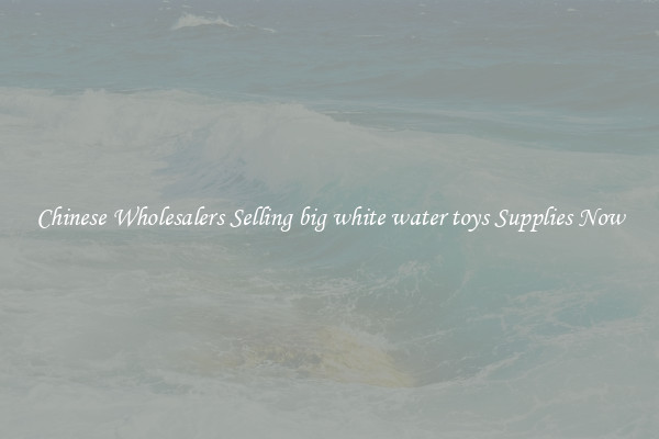 Chinese Wholesalers Selling big white water toys Supplies Now